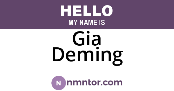 Gia Deming