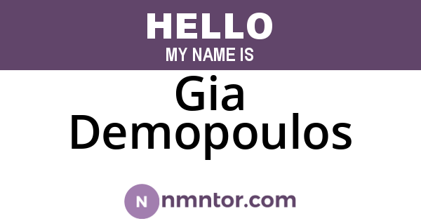 Gia Demopoulos