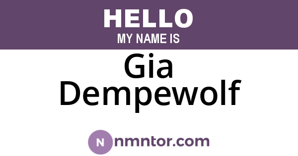 Gia Dempewolf