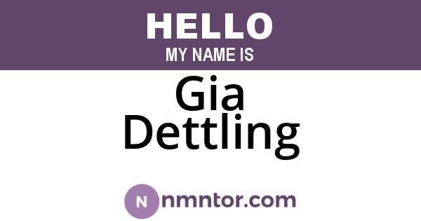 Gia Dettling