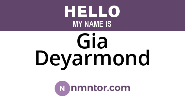 Gia Deyarmond