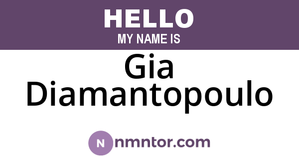 Gia Diamantopoulo