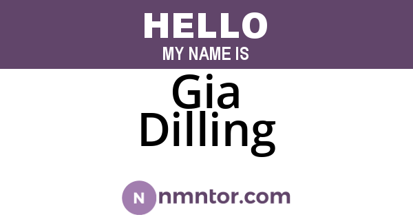 Gia Dilling