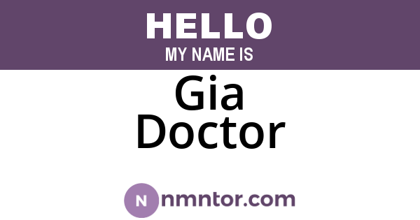 Gia Doctor