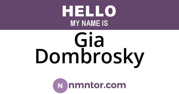 Gia Dombrosky