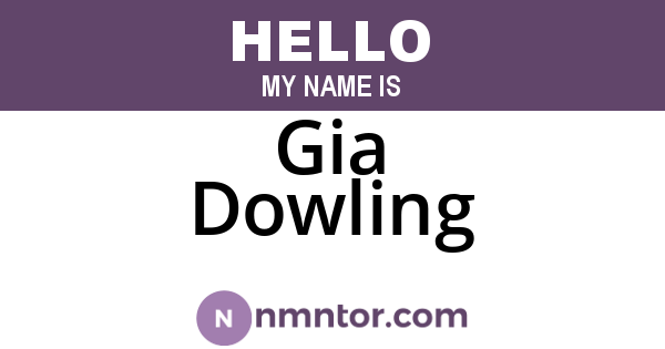 Gia Dowling