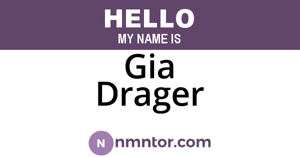 Gia Drager