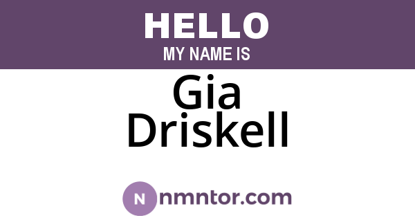 Gia Driskell