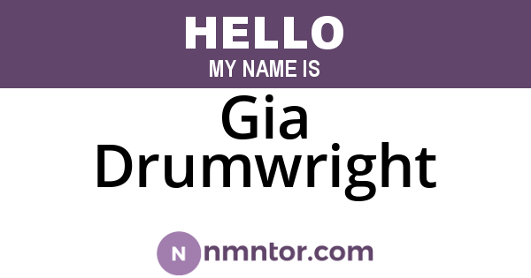 Gia Drumwright
