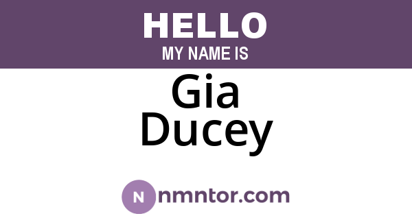 Gia Ducey