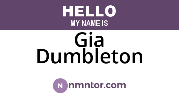 Gia Dumbleton