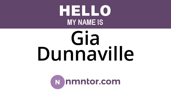 Gia Dunnaville