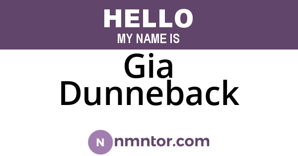 Gia Dunneback