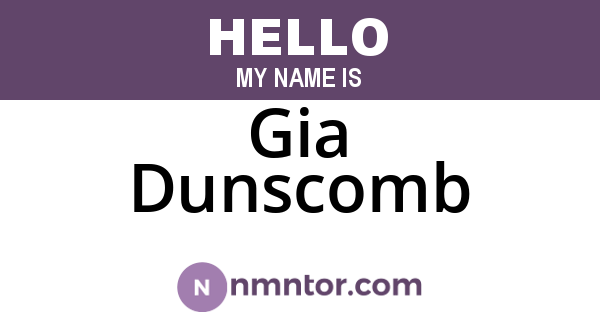 Gia Dunscomb