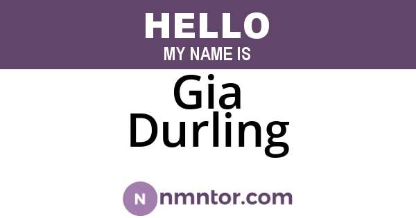 Gia Durling