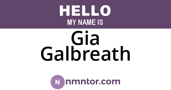 Gia Galbreath