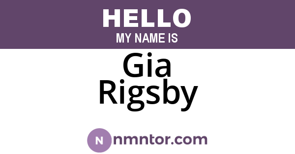Gia Rigsby