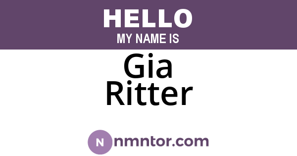 Gia Ritter