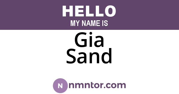 Gia Sand