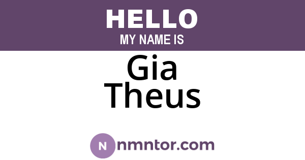 Gia Theus