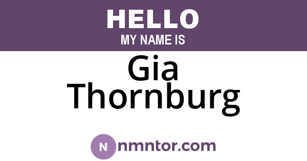 Gia Thornburg