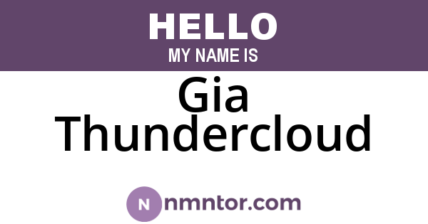 Gia Thundercloud