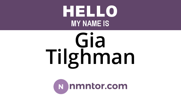 Gia Tilghman