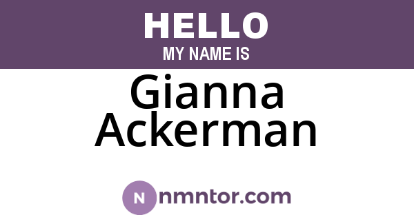 Gianna Ackerman