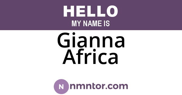 Gianna Africa