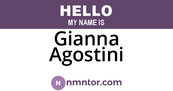 Gianna Agostini