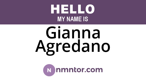Gianna Agredano