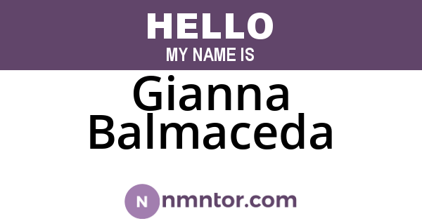Gianna Balmaceda