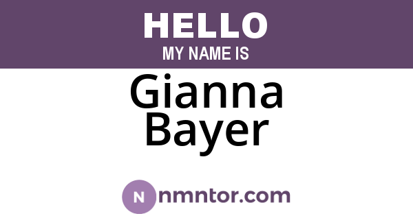 Gianna Bayer