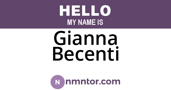 Gianna Becenti
