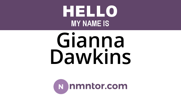 Gianna Dawkins