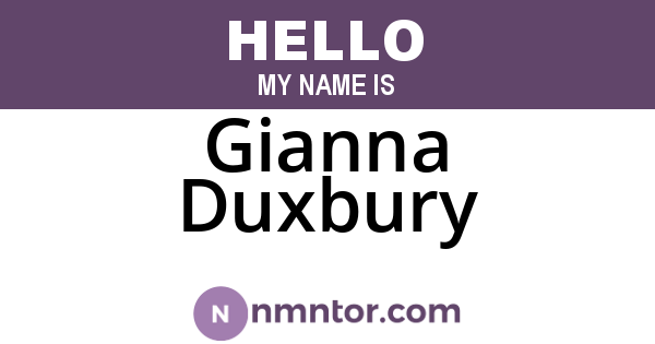 Gianna Duxbury