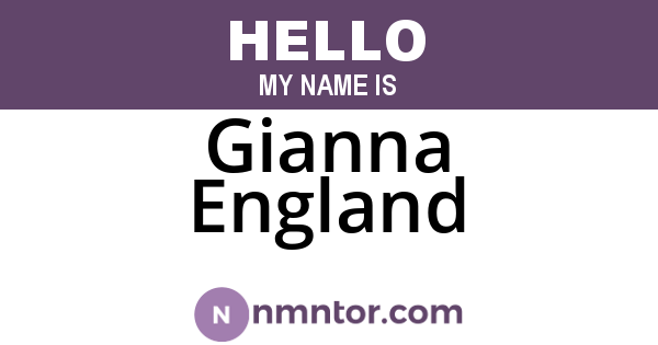 Gianna England