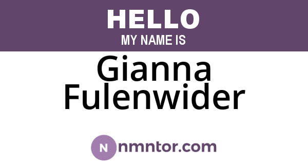 Gianna Fulenwider