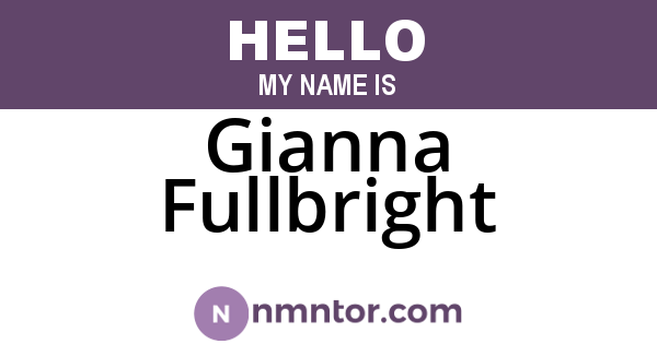 Gianna Fullbright