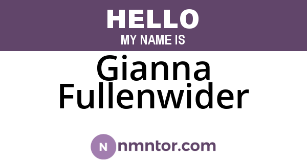 Gianna Fullenwider