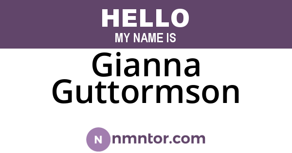 Gianna Guttormson