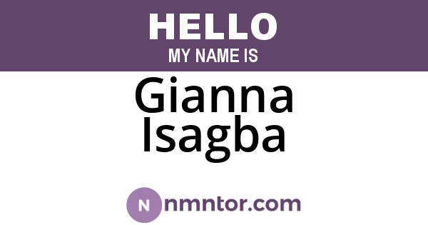 Gianna Isagba