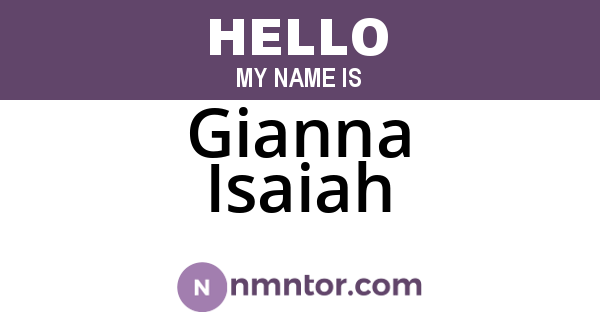Gianna Isaiah