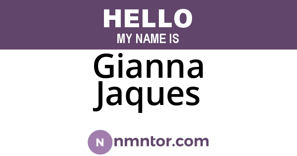 Gianna Jaques