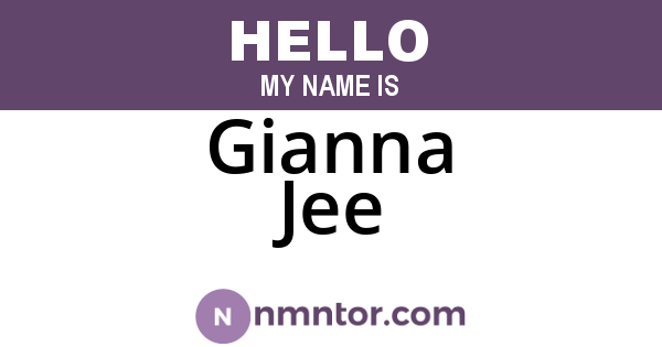 Gianna Jee