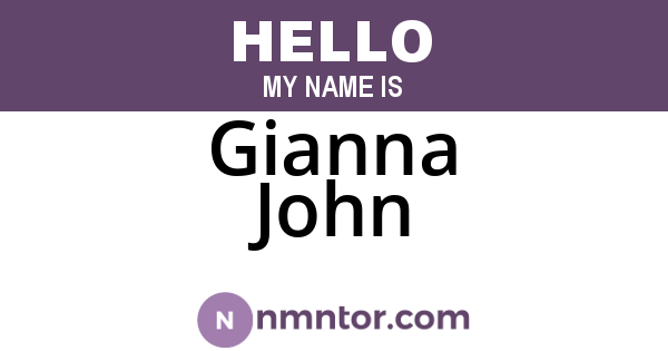 Gianna John