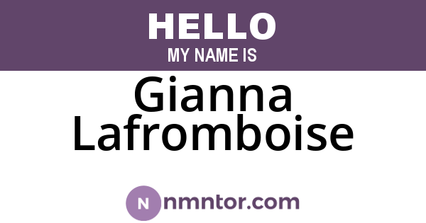 Gianna Lafromboise