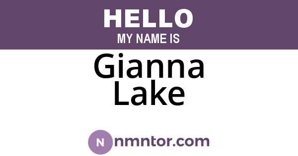 Gianna Lake