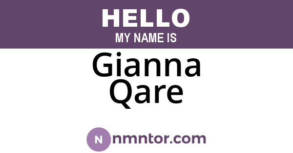 Gianna Qare