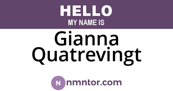 Gianna Quatrevingt